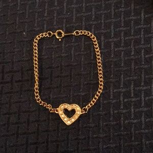 Avon CZ Goldtone Heart Bracelet